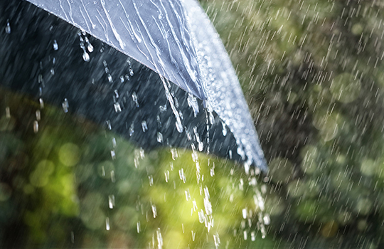 FLOOD-umbrella-ts-490371198-LR Black umbrella with rain dripping off